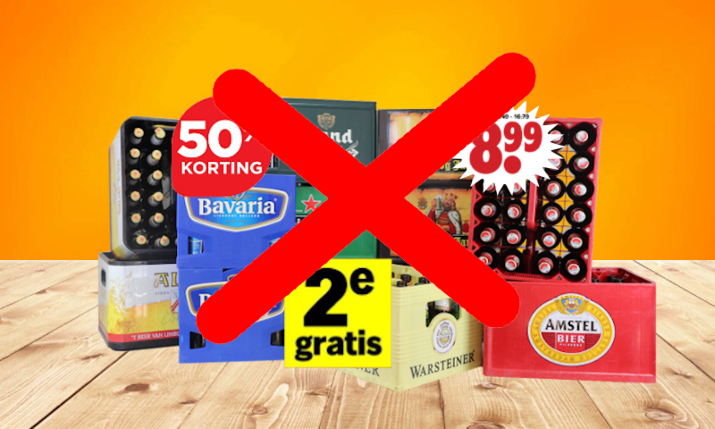 korting op bier aan banden gelegd